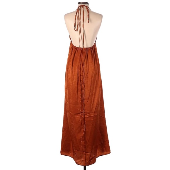 NWT! Simplee Aparrel Dress Orange Rust in Color - Picture 2 of 6